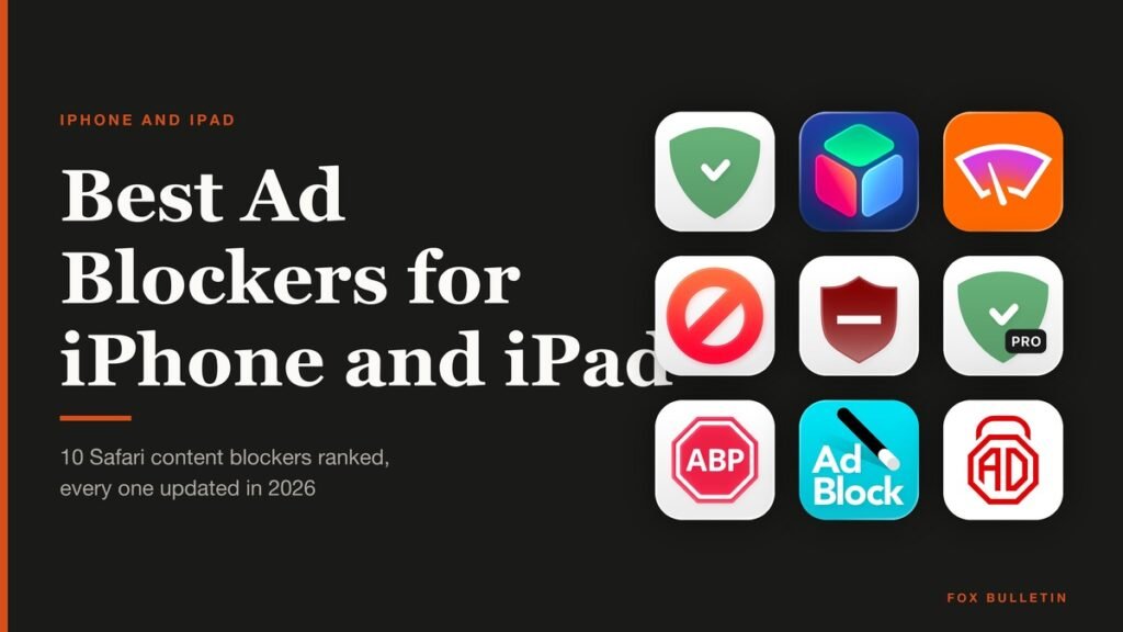 Best ad blockers for iPhone and iPad with nine app icons