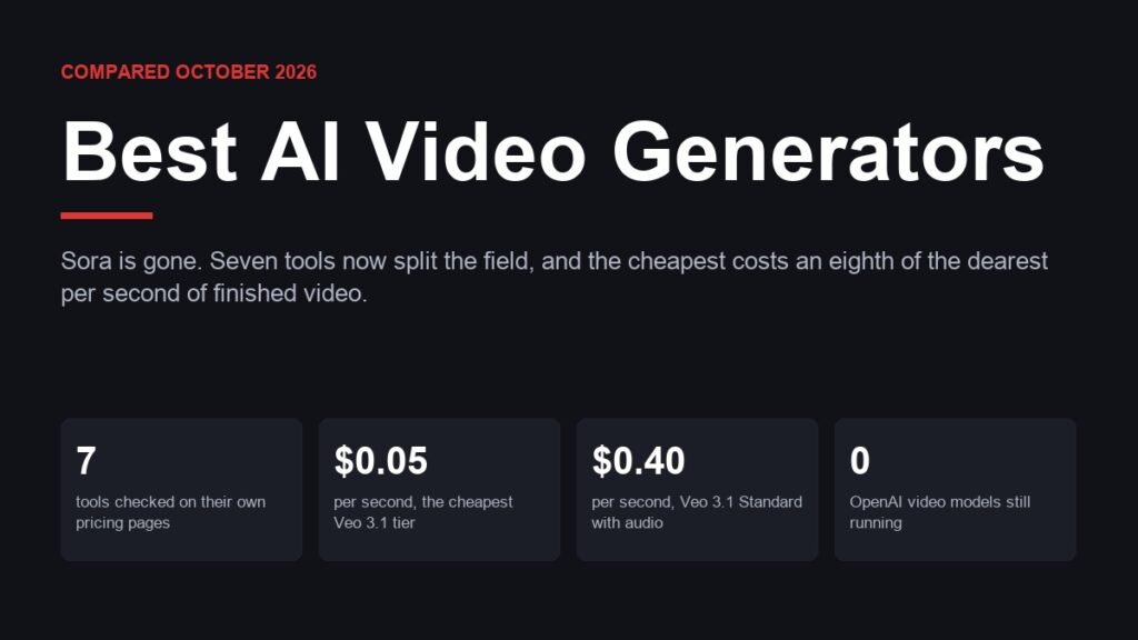 Best AI Video Generators: 7 Compared on Price and Output