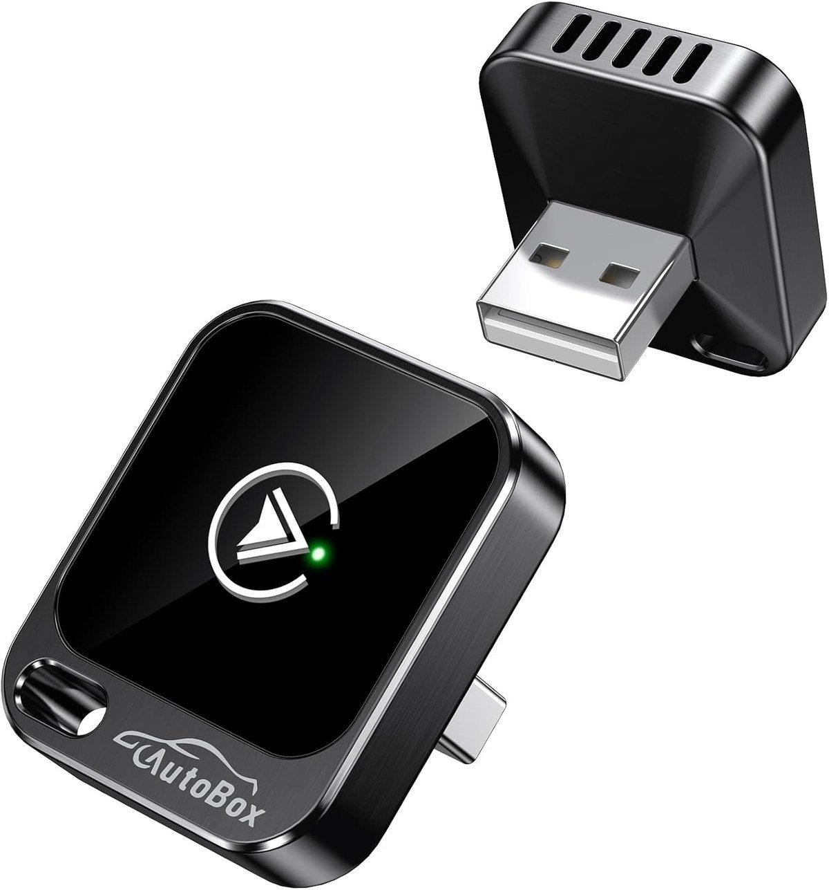 Beamlit grey 2-in-1 wireless CarPlay and Android Auto mini dongle