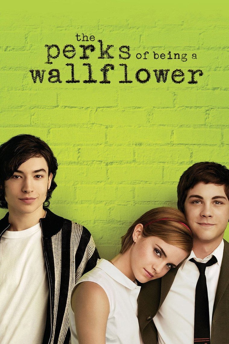 The Perks of Being a Wallflower poster showing three friends in a car tunnel
