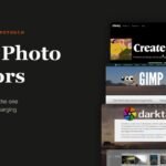 Free photo editors shown as three developer page captures