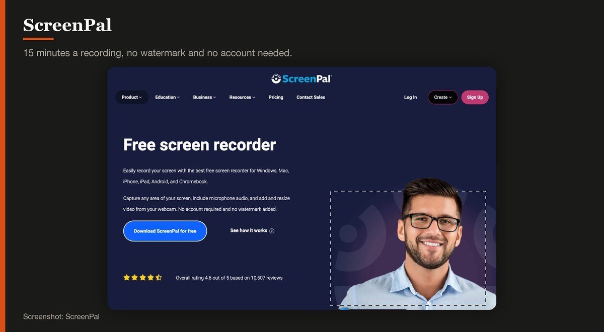 ScreenPal shown on the ScreenPal page