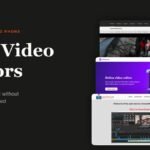 Free video editors shown as three developer page captures