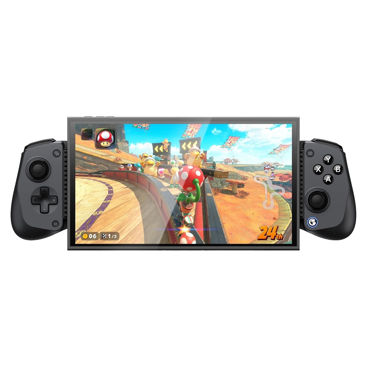 GameSir X5s Bluetooth controller attached to a handheld console