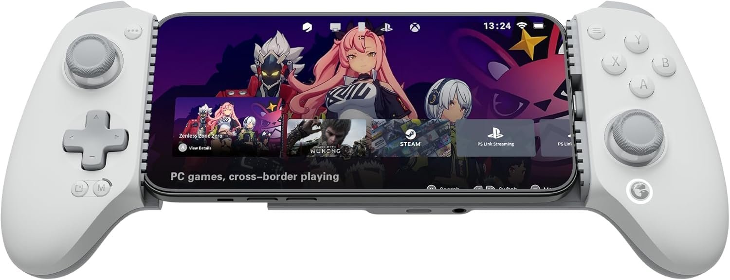 GameSir G8 Plus MFi USB-C controller gripping an iPhone