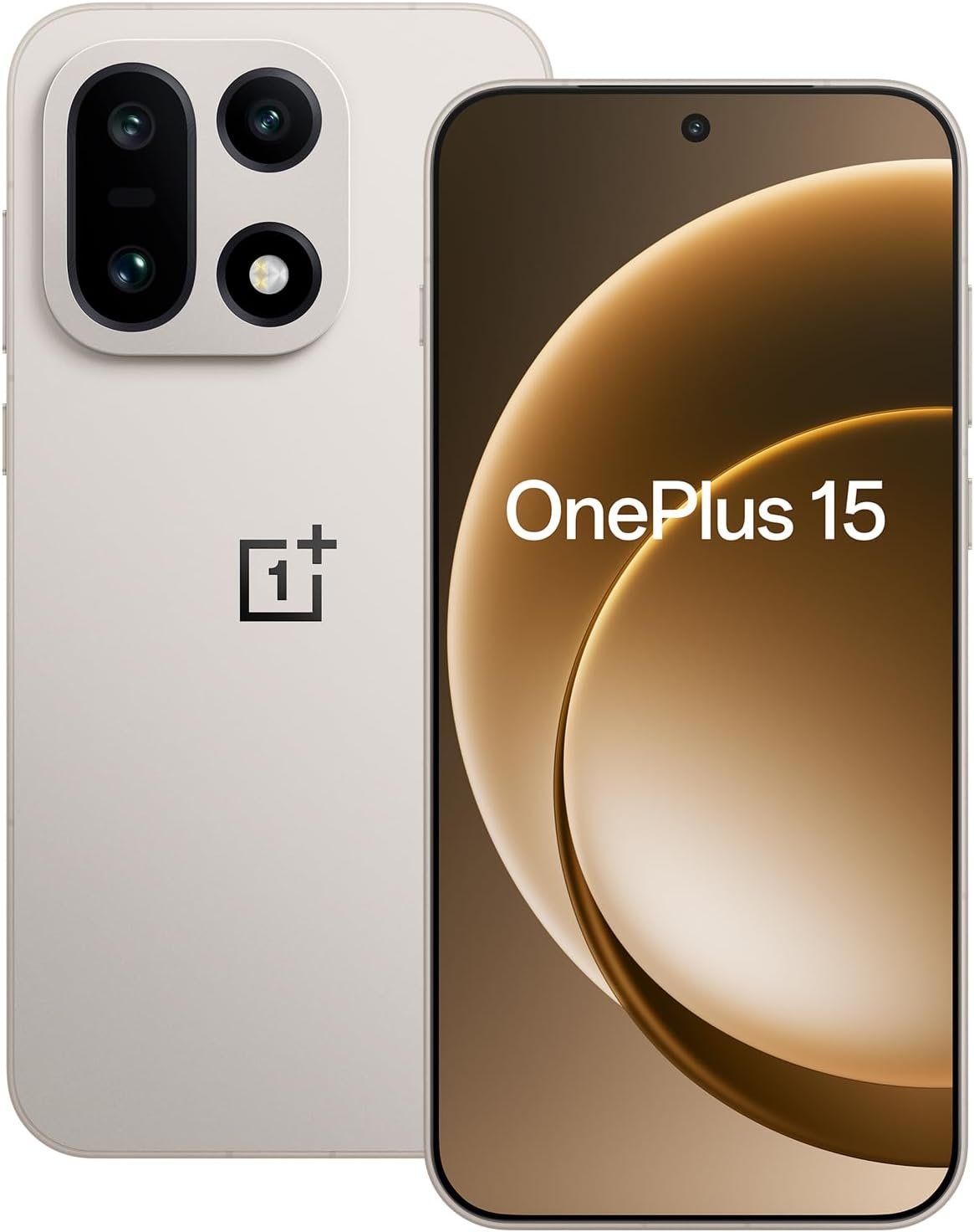 OnePlus 15 smartphone in Sand Storm