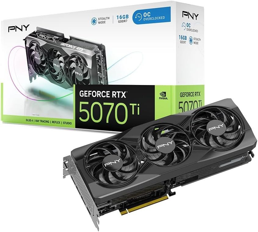 PNY GeForce RTX 5070 Ti OC Triple-Fan graphics card