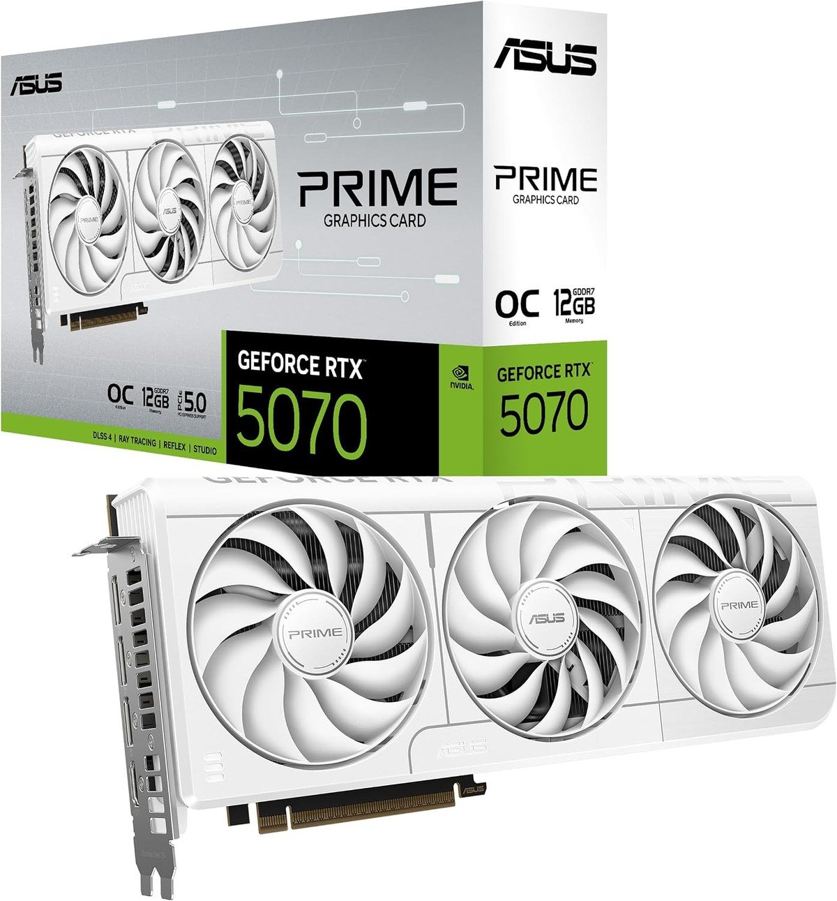 ASUS Prime GeForce RTX 5070 White OC graphics card