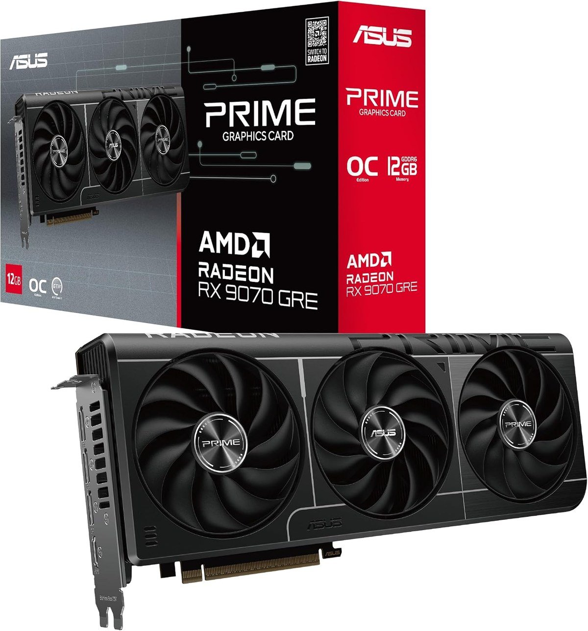 ASUS Prime Radeon RX 9070 GRE EVO OC graphics card