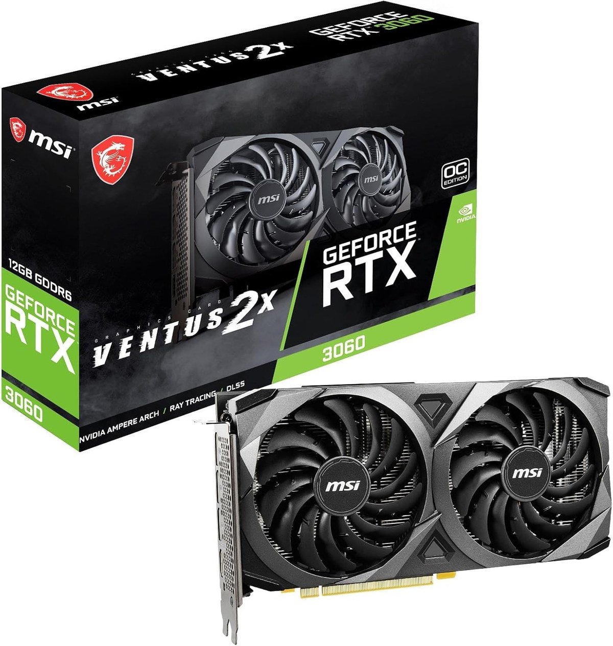 MSI GeForce RTX 3060 Ventus 2X 12G OC graphics card