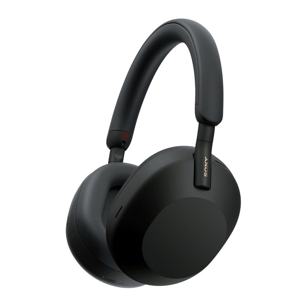 Black Sony WH-1000XM5 wireless noise cancelling over-ear headphones