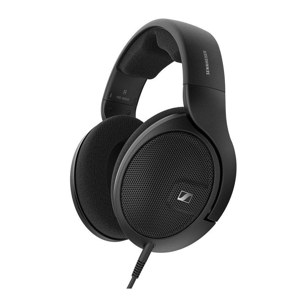 Black Sennheiser HD 560S open-back wired over-ear headphones