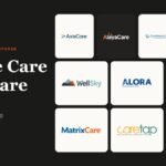 Logos of ten home care software platforms