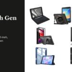 iPad 9th Generation Cases headline beside seven cases for the 10.2-inch iPad: Fintie backlit keyboard case, ZAGG Rugged Book, ProCase kids case, ProCase slim, Soke rugged shell, JETech trifold and a Fintie multi-angle case