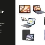 iPad Air Cases headline beside seven cases: Apple Magic Keyboard, ESR keyboard case, ZAGG Pro Keys 2, OtterBox Defender, Spigen kickstand case, ProCase slim folio and a Fintie clear case