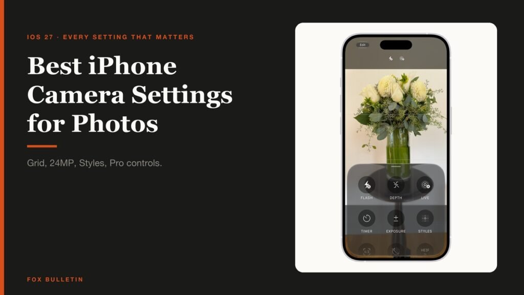 iPhone Camera app settings for better photos in iOS 27
