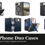 Best iPhone Duo Cases headline beside cases from Spigen, PITAKA, Ridge, SHIELDON, Temdan and Red2Fire