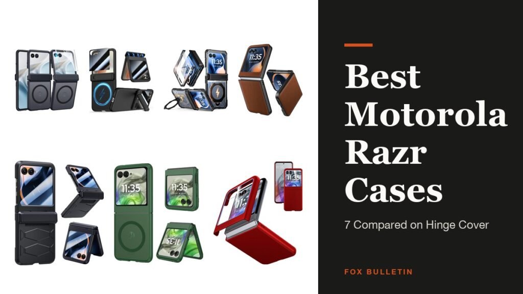 Best Motorola Razr Cases headline beside cases from FNTCASE, VEGO, Poetic, LEIAU, Cresee and DUEDUE