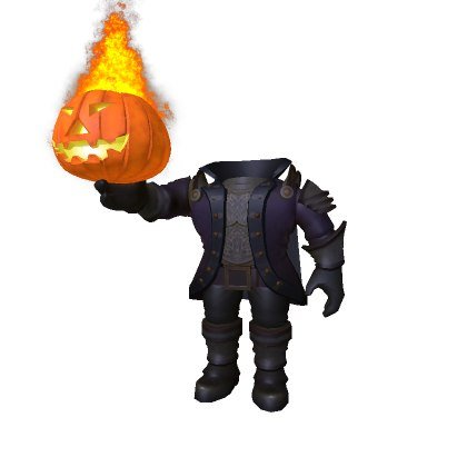 Headless Horseman character bundle rendered on a Roblox avatar