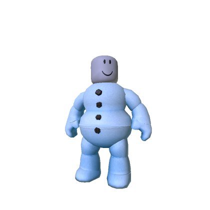 Snowman character bundle rendered on a Roblox avatar