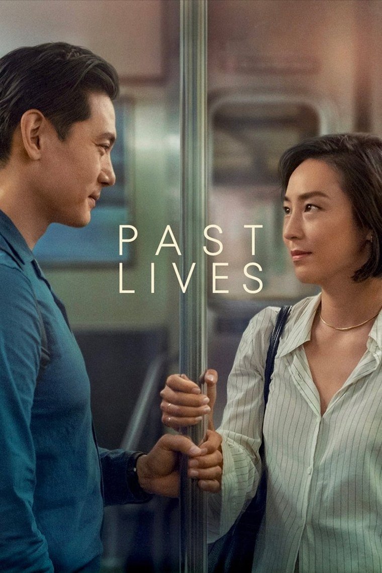 Past Lives poster showing two people standing apart on a New York street at night
