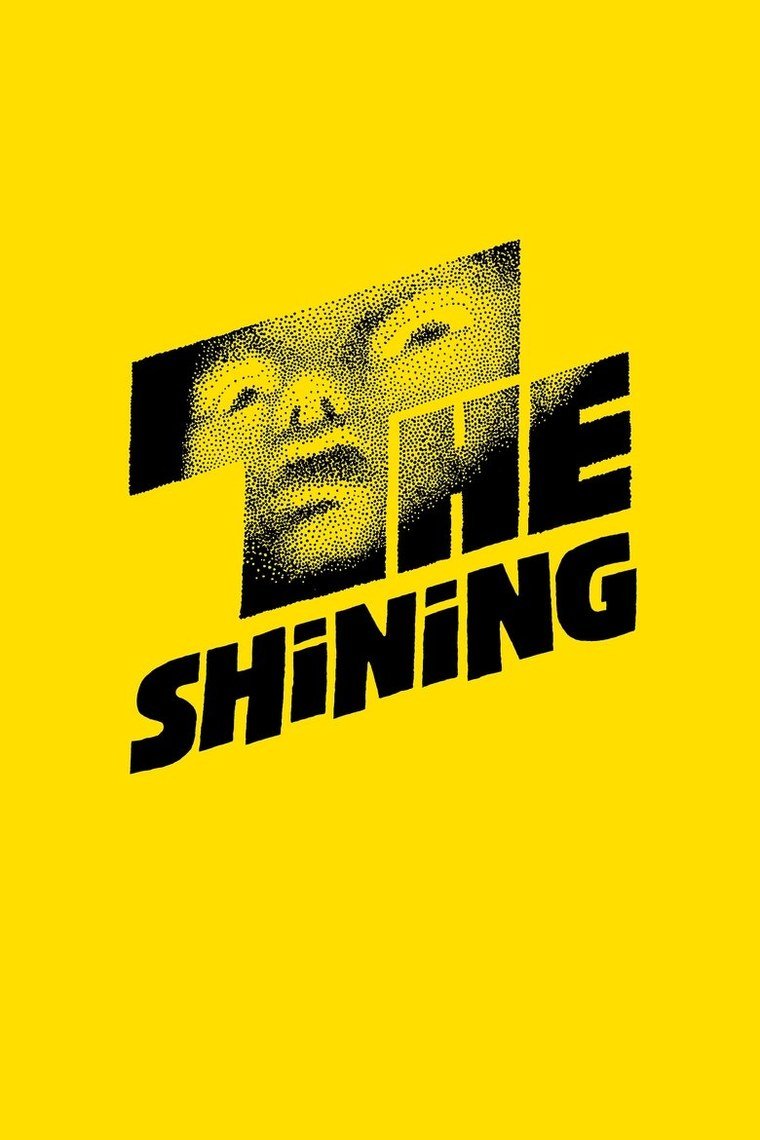 The Shining poster showing a face pressed through a splintered door