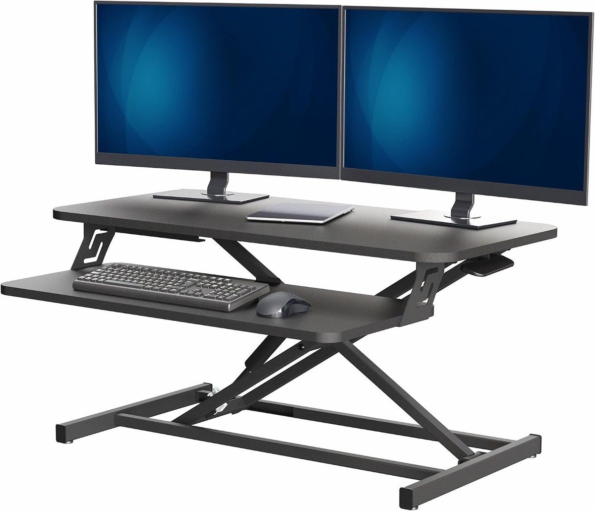VIVO Manual Standing Desk Riser 32 standing desk