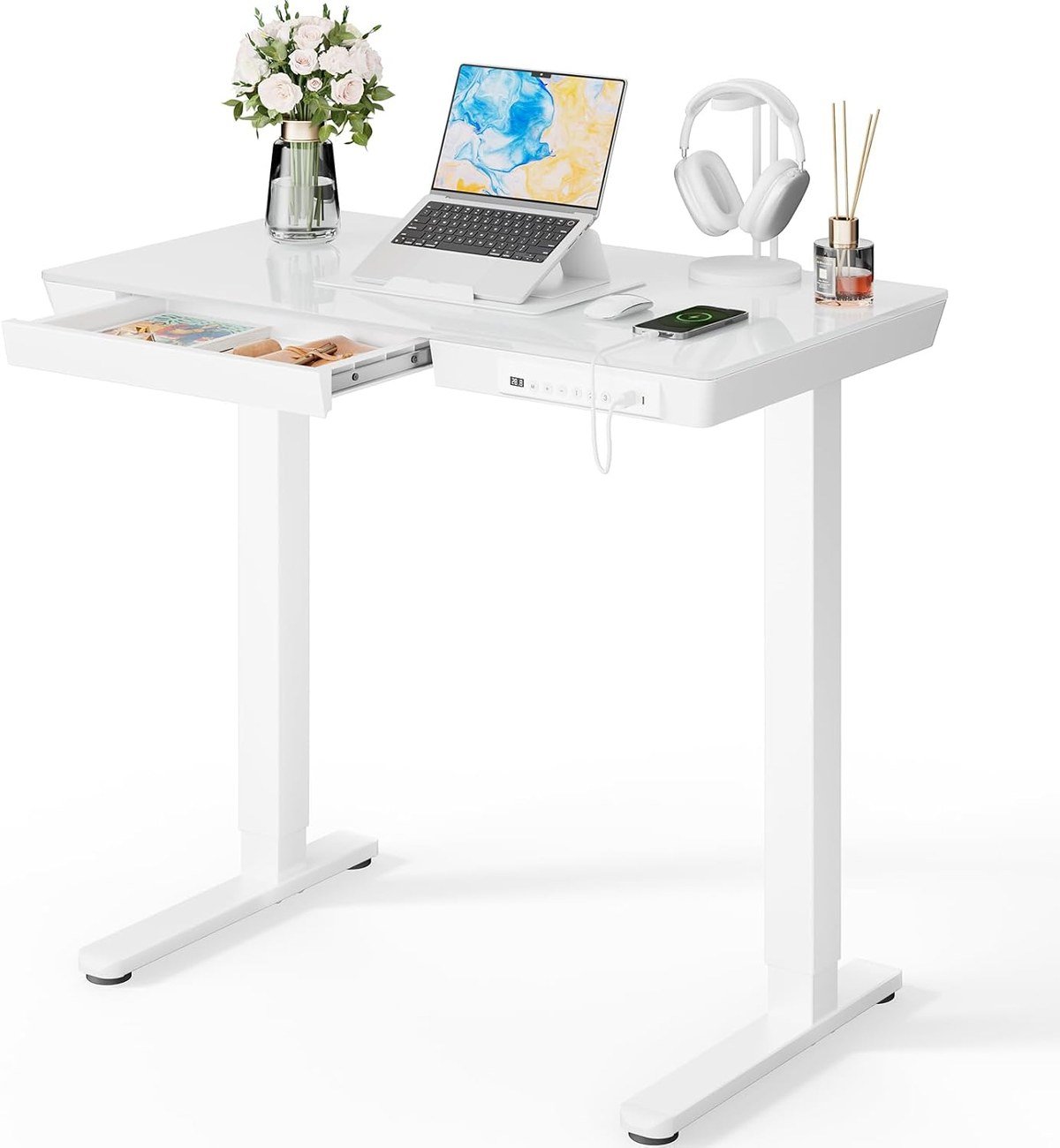 Marsail Glass Standing Desk standing desk