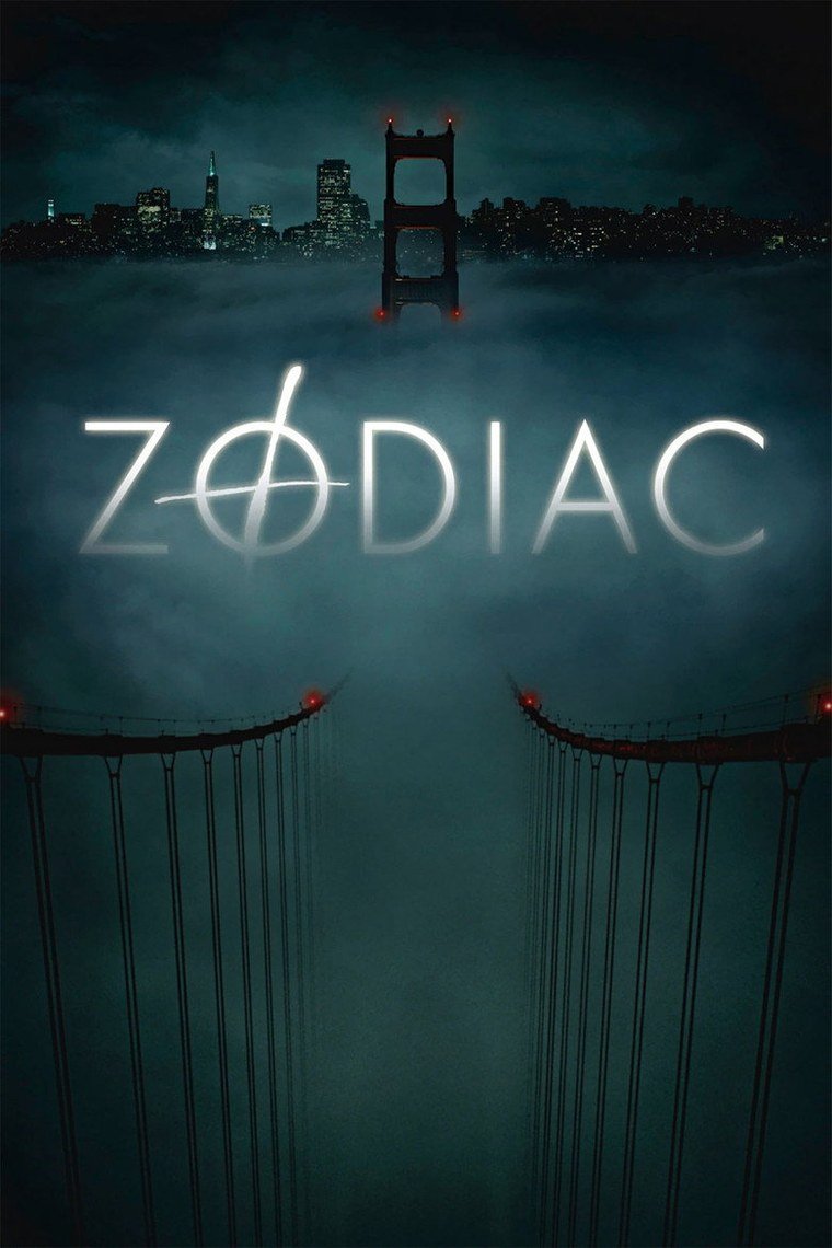 Zodiac poster showing the San Francisco skyline behind a crosshair symbol