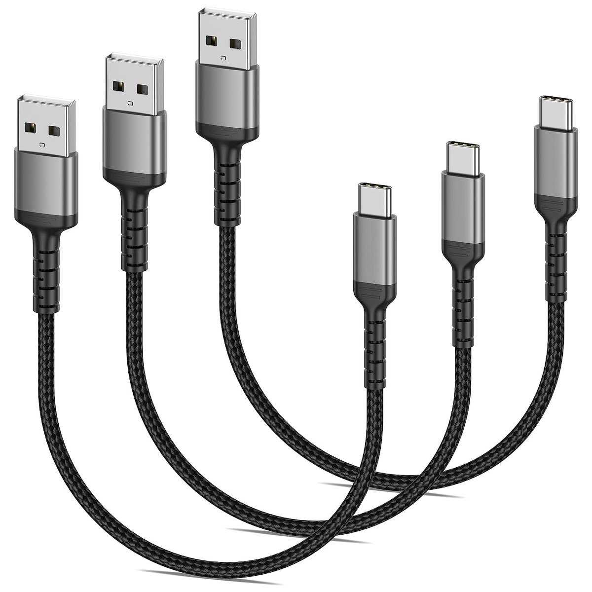 Umefly short braided USB-A to USB-C cable
