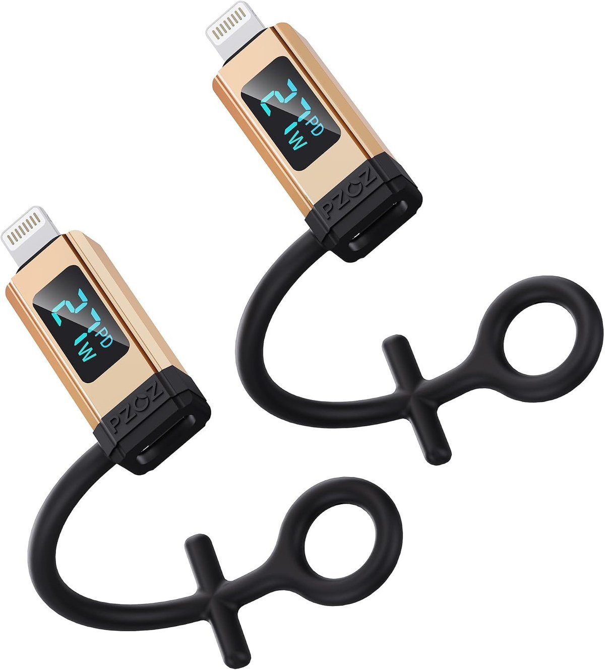 pzoz USB-C to Lightning adapter with an LED power display