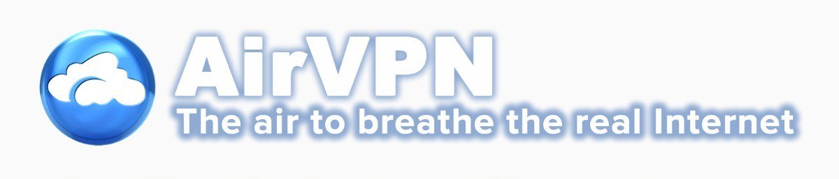 AirVPN logo and tagline from the AirVPN home page