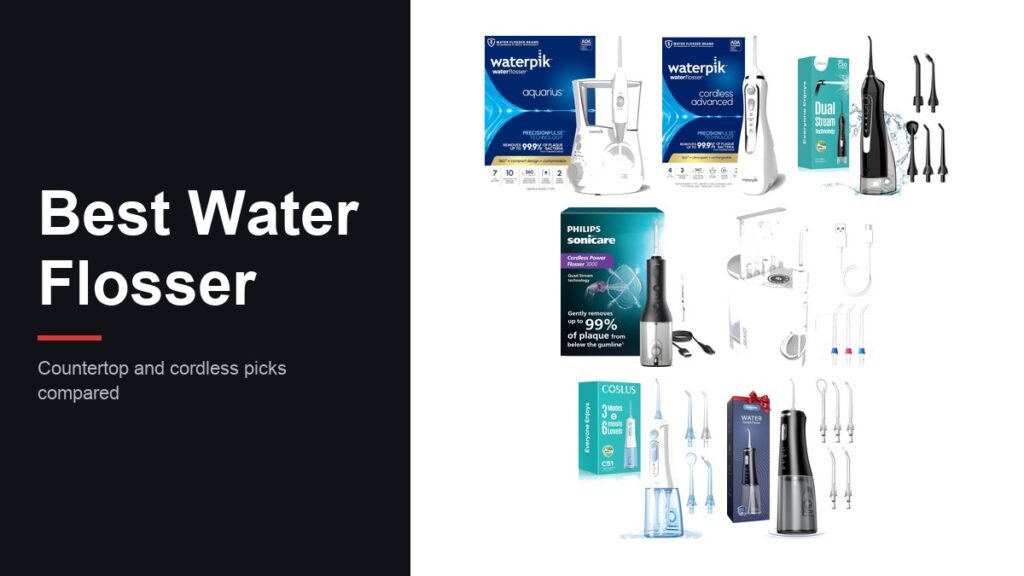 Best water flosser lineup: Waterpik Aquarius and Cordless Advanced, COSLUS, Philips Sonicare and SEAGO units