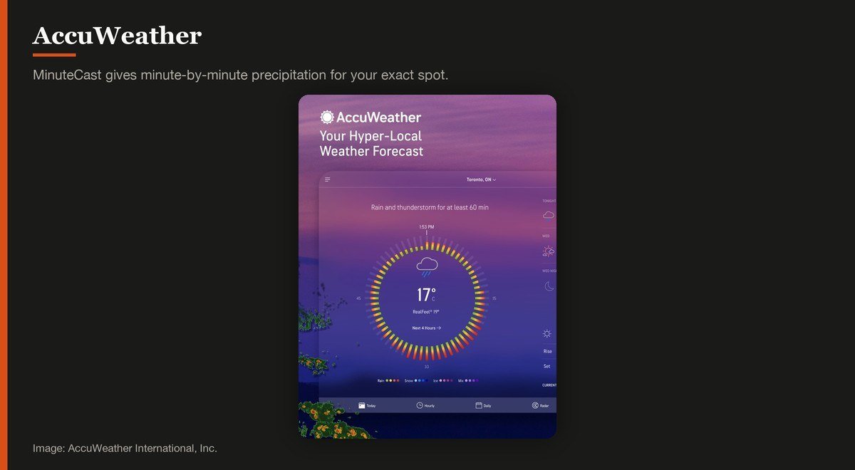 AccuWeather shown on the AccuWeather International, Inc. page