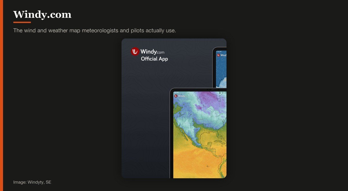 Windy.com shown on the Windyty, SE page