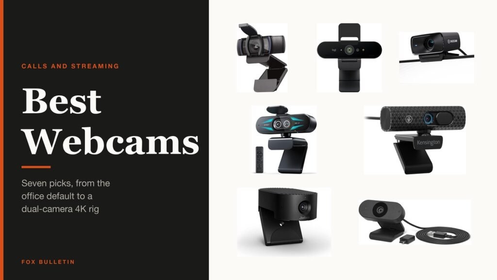 Best webcams shown as seven product photos
