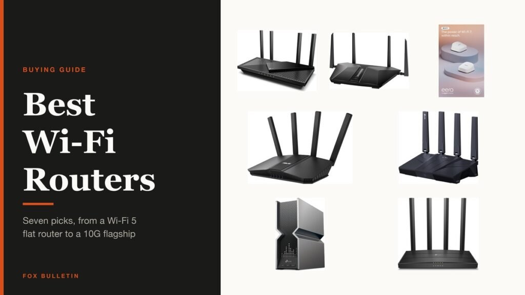 Best Wi-Fi routers shown as seven product photos