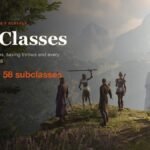 Baldur's Gate 3 party with the headline BG3 Classes