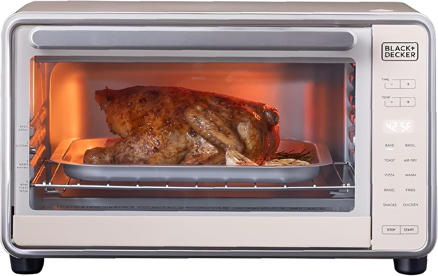 BLACK+DECKER Crisp 'N Bake Pro 6-slice digital air fry oven in stainless steel