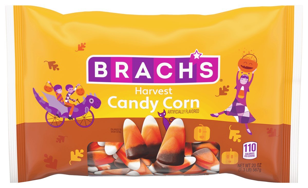 Brach's Harvest Candy Corn 20 ounce bag with chocolate brown ends