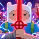 Candy Kingdom Defense hero swinging a sword in front of a purple castle