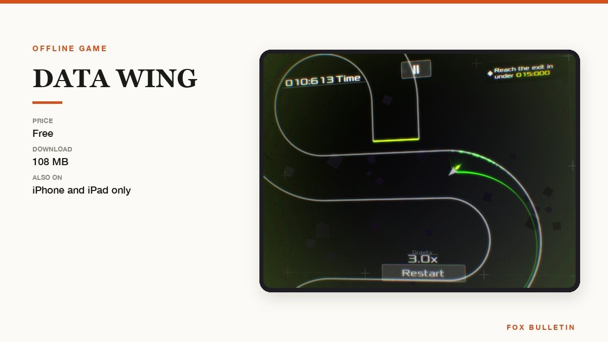 Neon top-down racing track from the game DATA WING