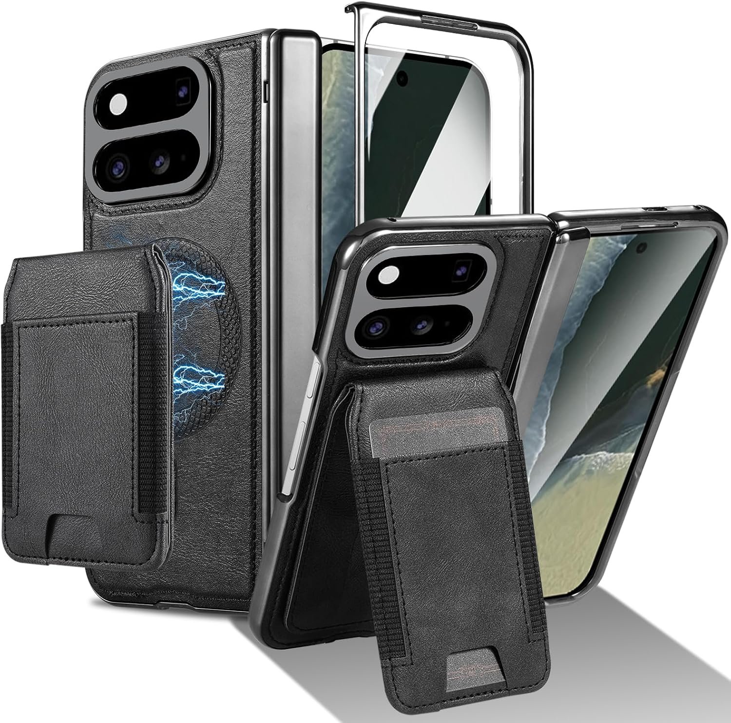 Casetego wallet case for Google Pixel 11 Pro Fold with the magnetic wallet section detached