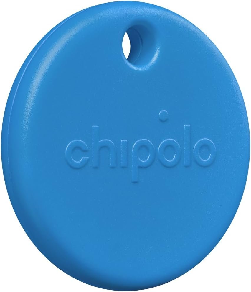Chipolo POP bluetooth tracker in bright colours with a keyring hole