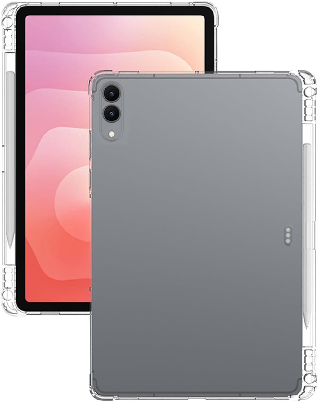 Clear TPU case with integrated S Pen holder for the Samsung Galaxy Tab S11 Ultra 14.6 inch