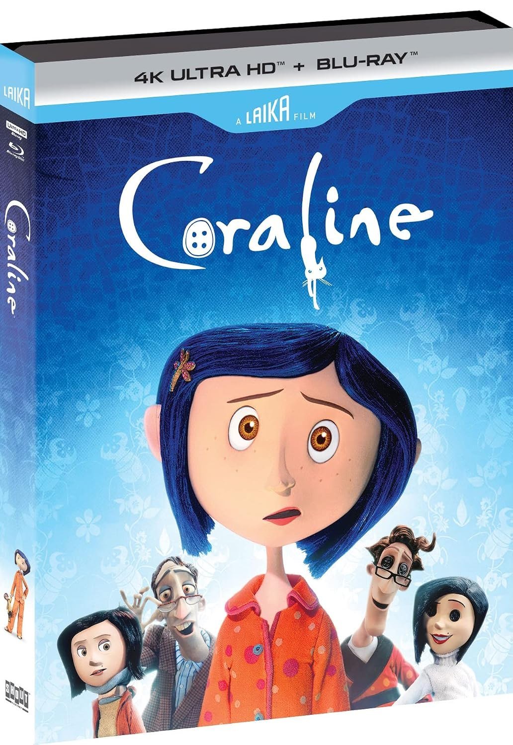 Coraline 4K Ultra HD and Blu-ray case from Laika