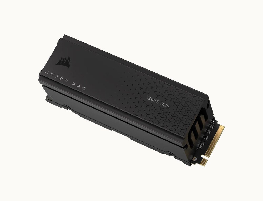 Corsair MP700 PRO PCIe 5.0 NVMe SSD with its air cooler