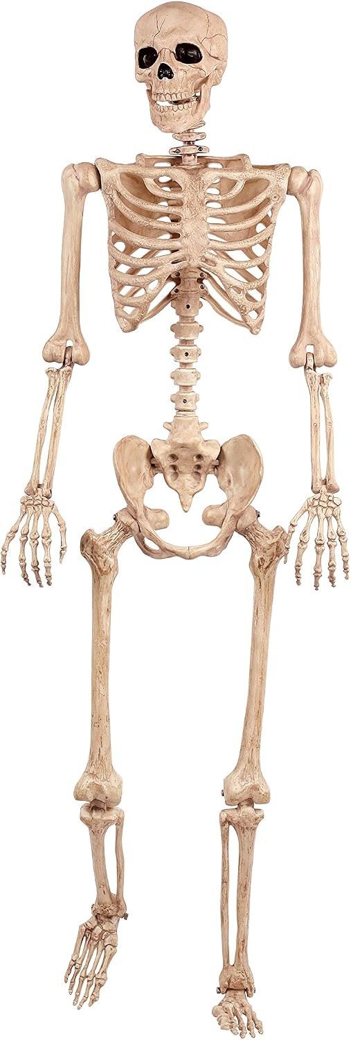 Crazy Bonez Pose-N-Stay 5 ft life-size Halloween skeleton standing upright