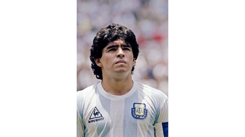 Diego Maradona playing for Argentina