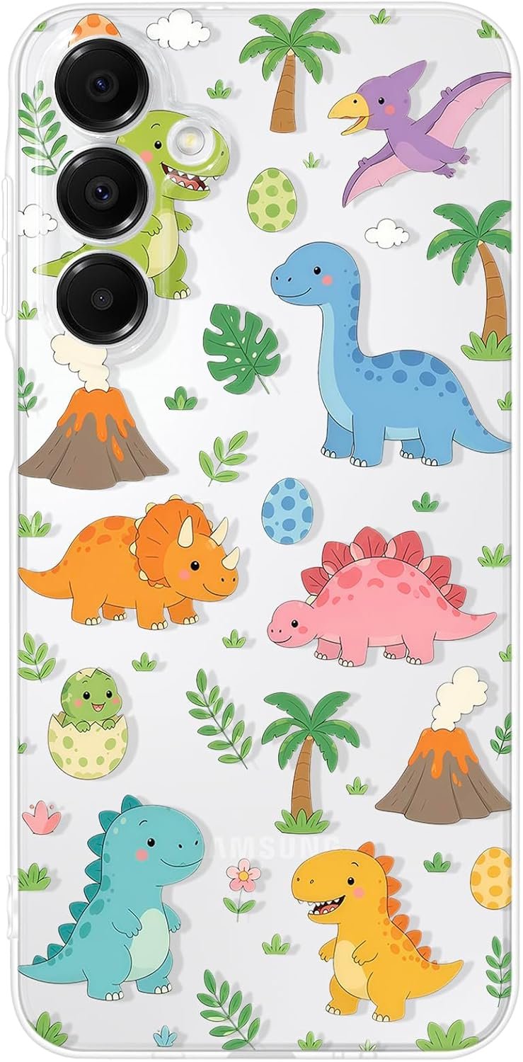 Cute dinosaur printed phone case for the Samsung Galaxy A16 4G and 5G